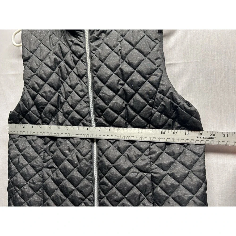 Banana Republic Women’s Quilted Puffer Vest Black Glimmer Size Medium